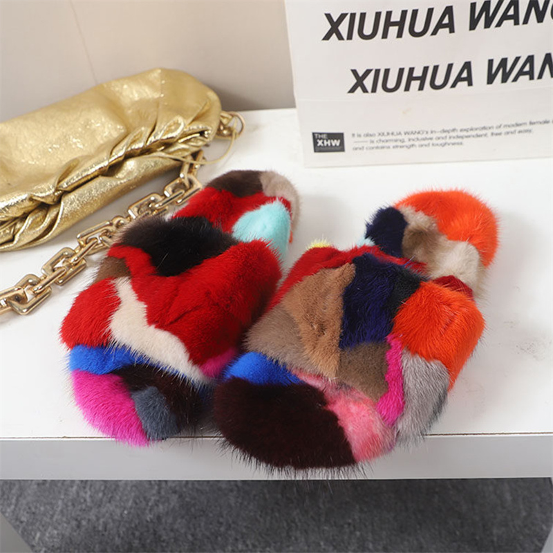 Fluffy Fur Slipper - Kadınlar İçin Tüylü Terlikler Kışlık Ev