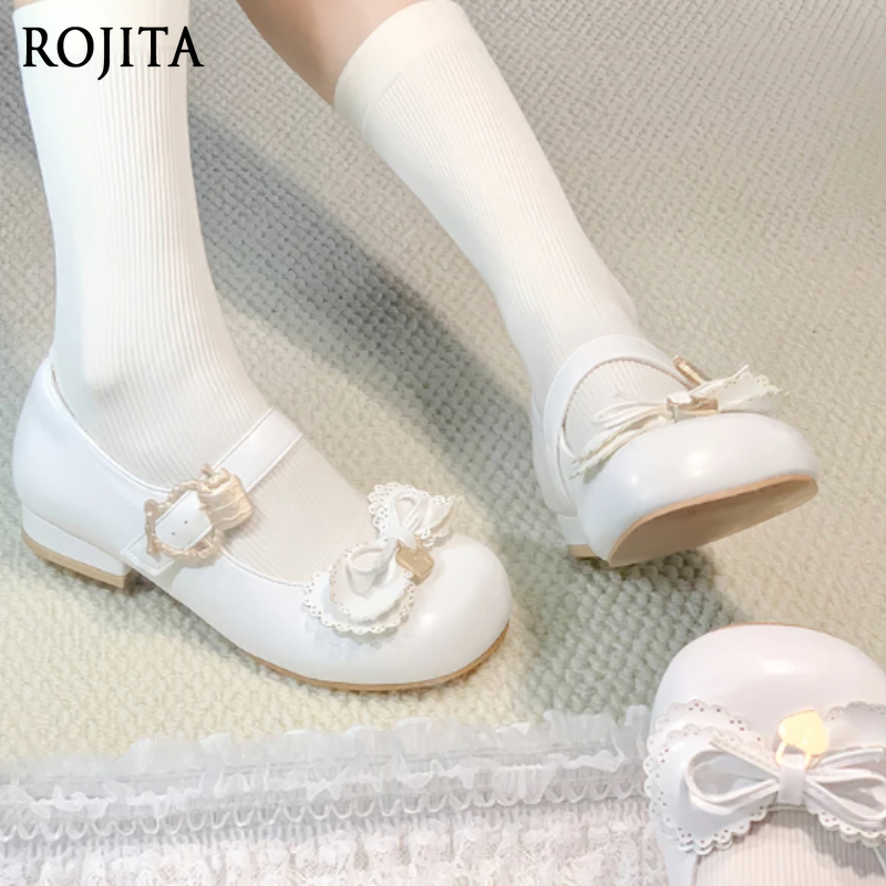 Ankle Strap Heels - Kadın Ayakkabıları Fiyonklu Lolita Ayakkabılar Sevimli