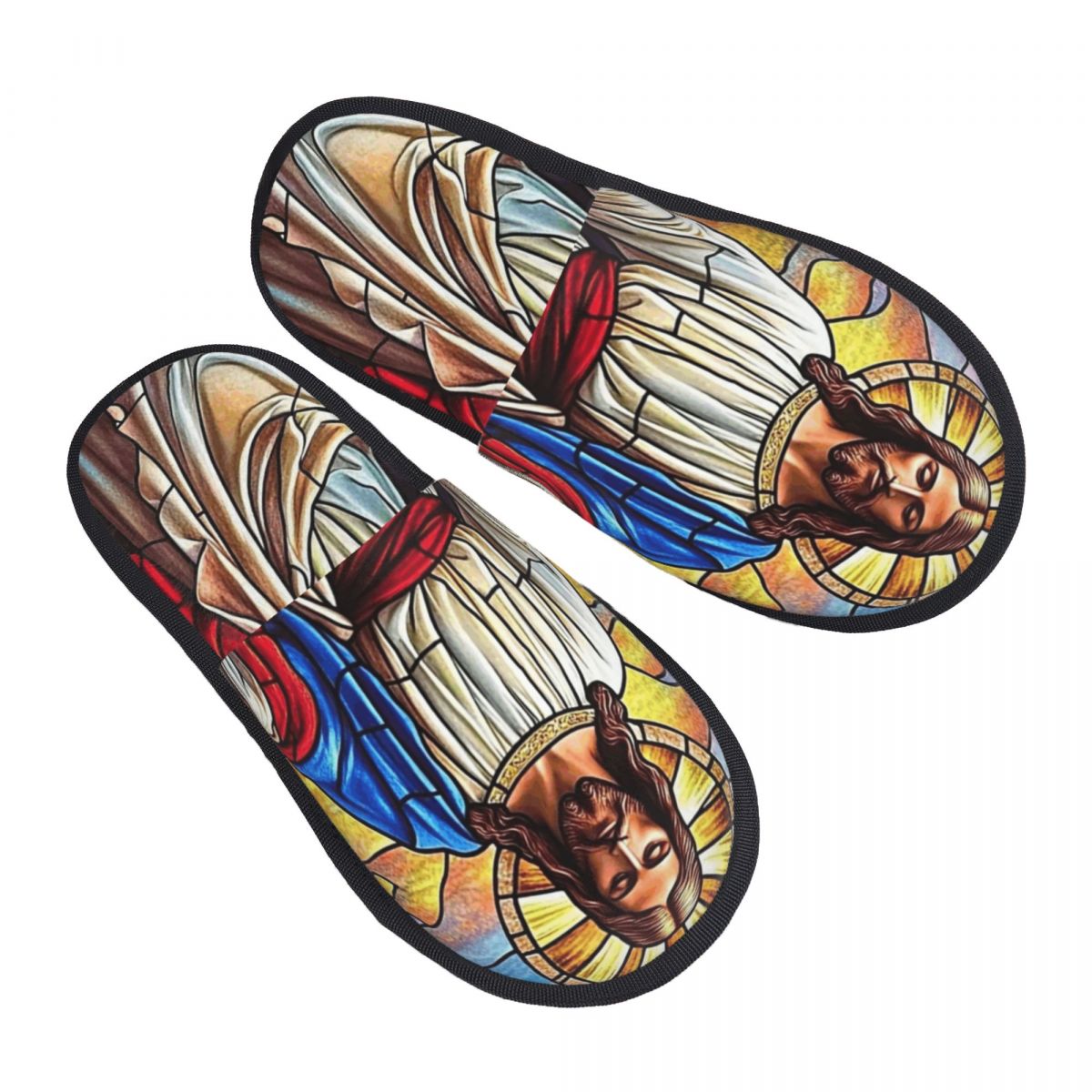 Fluffy Fur Slipper - Kurtarıcı İsa Mesih Ev Terlikleri Yumuşak