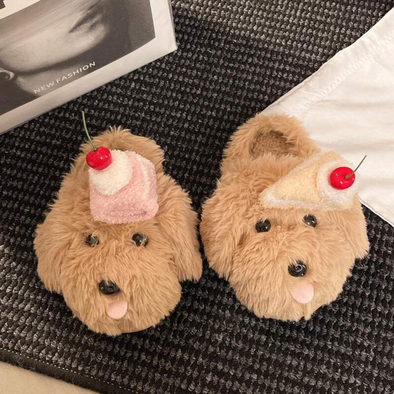 Fluffy Fur Slipper - Kışlık tüylü kadın terlikleri ev için