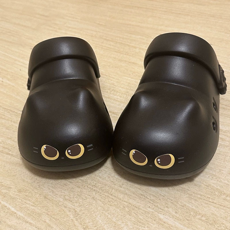 Women'S Shoes For Flat Feet - Kadınlar için yeni yaratıcı siyah kedi