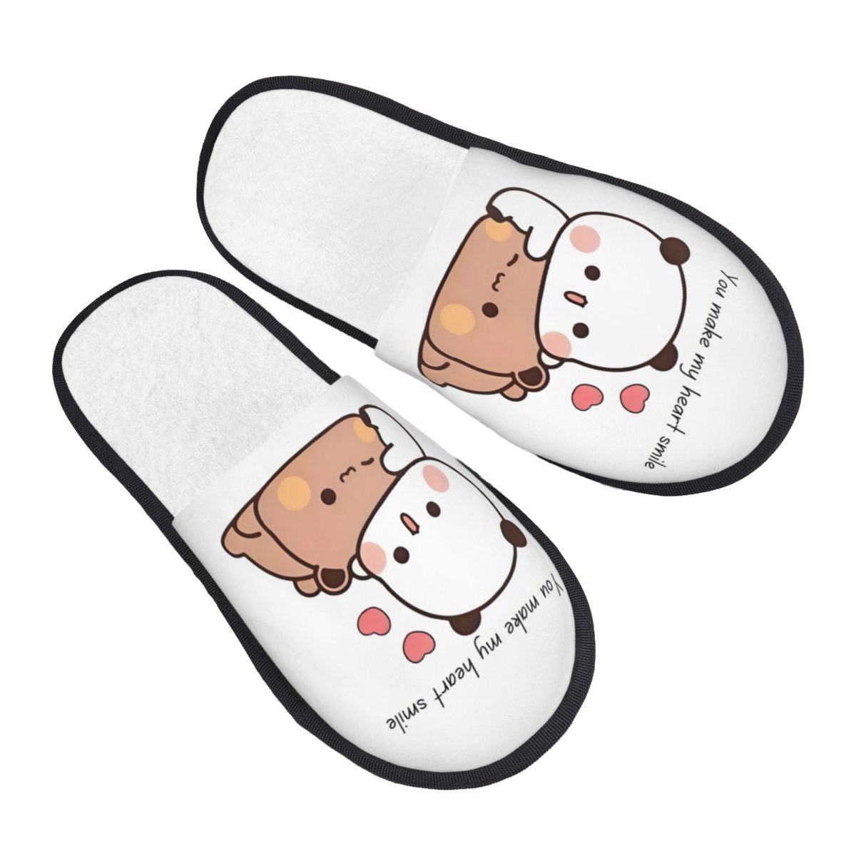 Fluffy Fur Slipper - Özel Baskılı Şeftali ve Gomas Bubu
