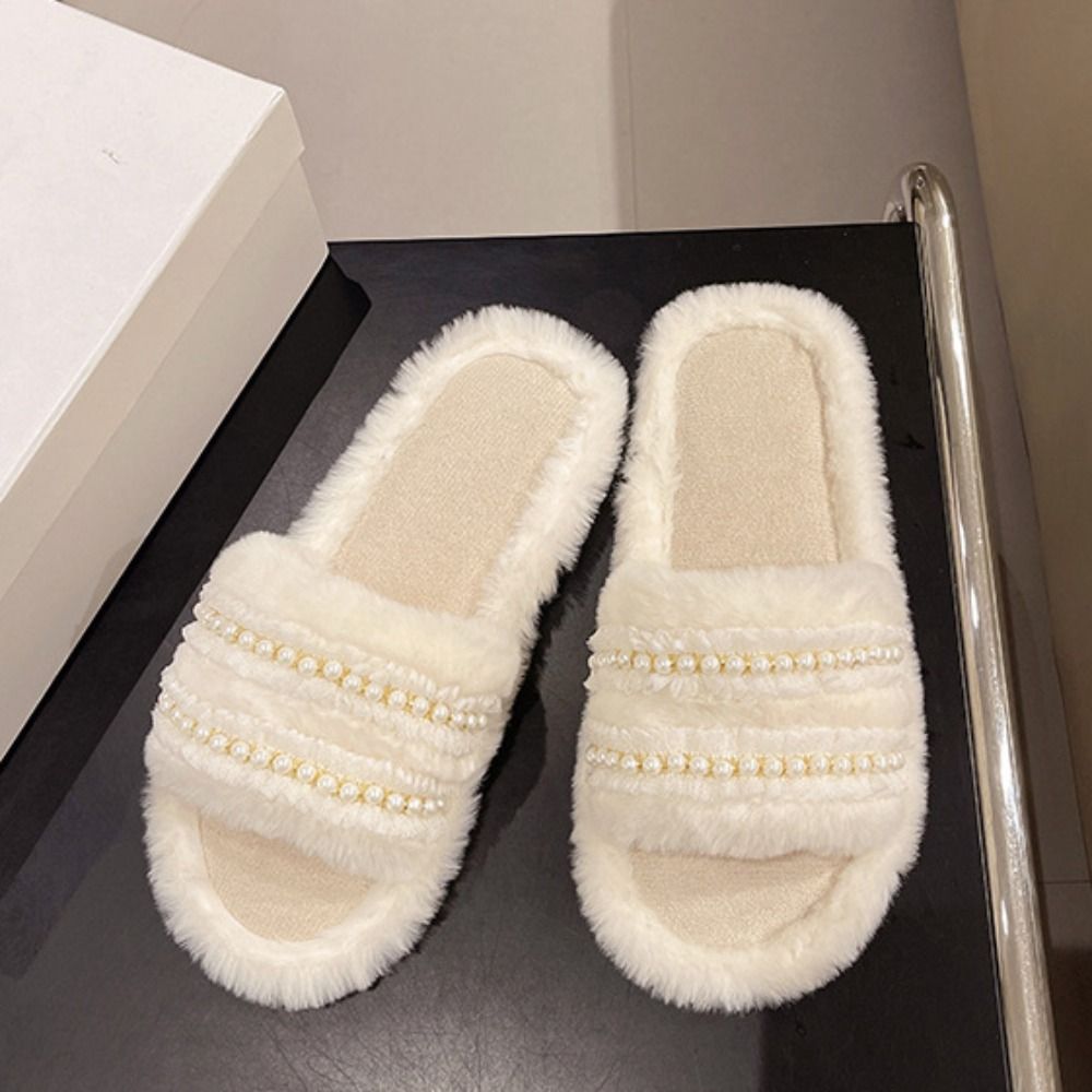 Sevimli Kalın Tabanlı İncili T - Fluffy Fur Slipper incelemesi ve fiyatı
