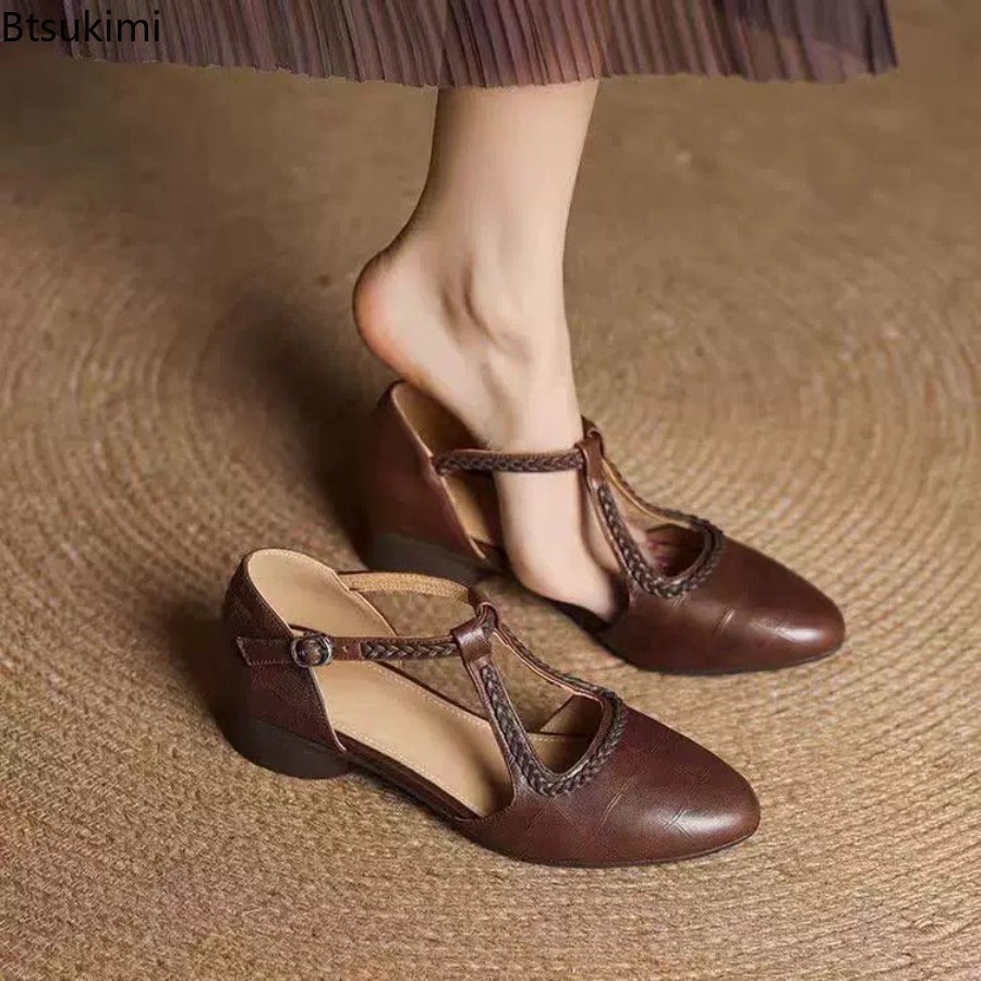 Yeni Yaz Kadın Retro Oyuklu To - Ankle Strap Heels incelemesi ve fiyatı