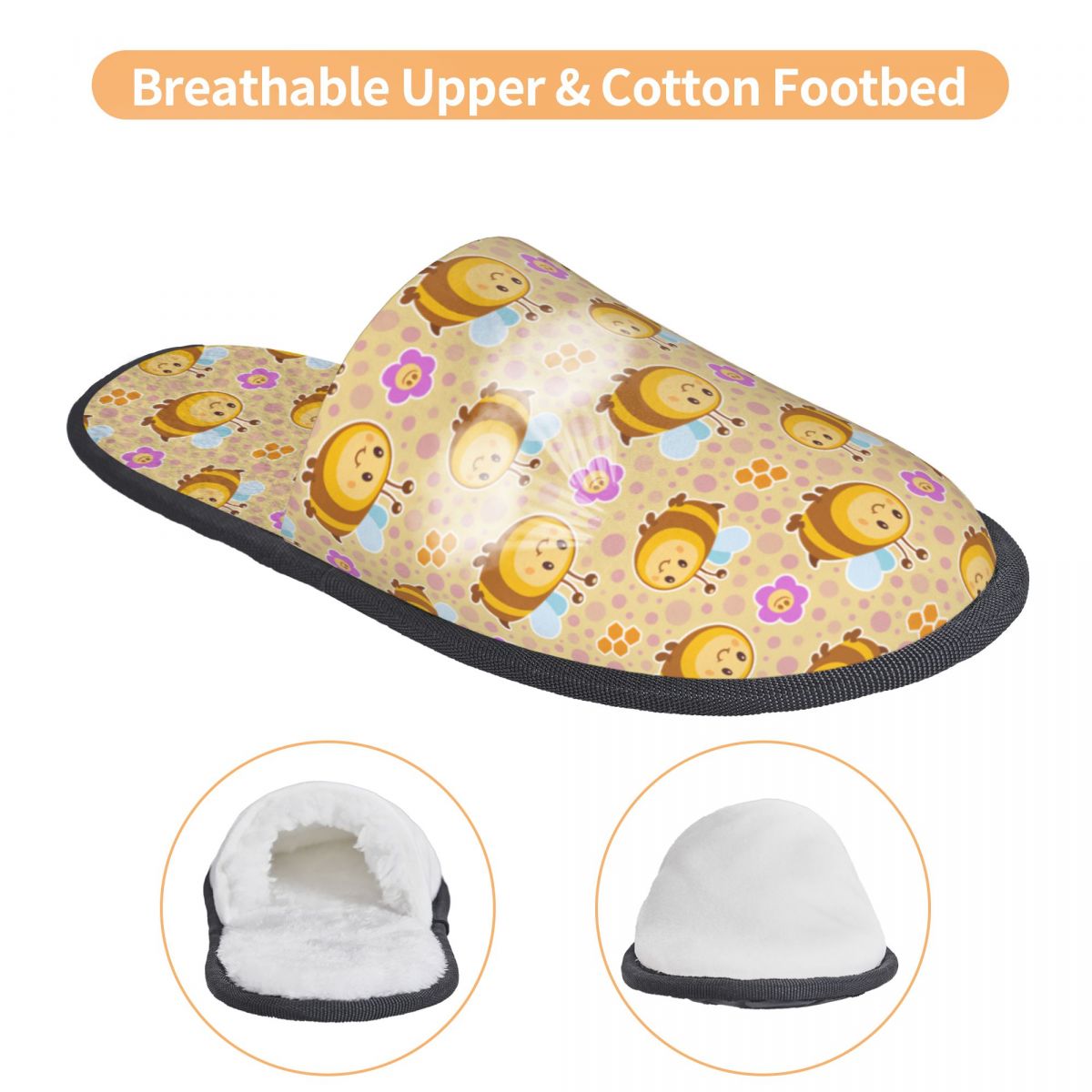 Sevimli Arı Çiçek Desenli Ev T - Fluffy Fur Slipper incelemesi ve fiyatı