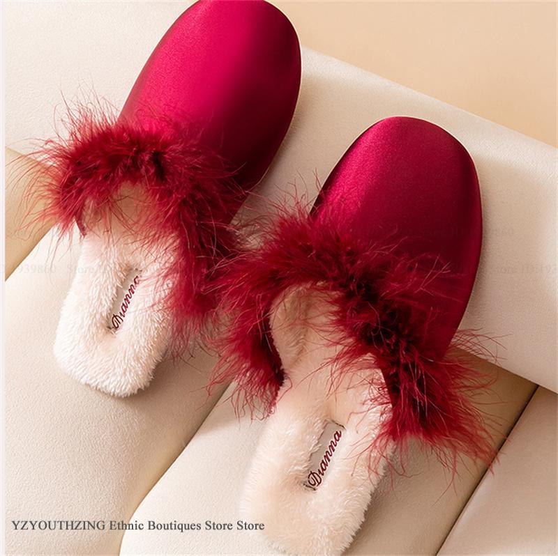 Lüks Tüy Saten Kabarık Terlik  - Fluffy Fur Slipper incelemesi ve fiyatı