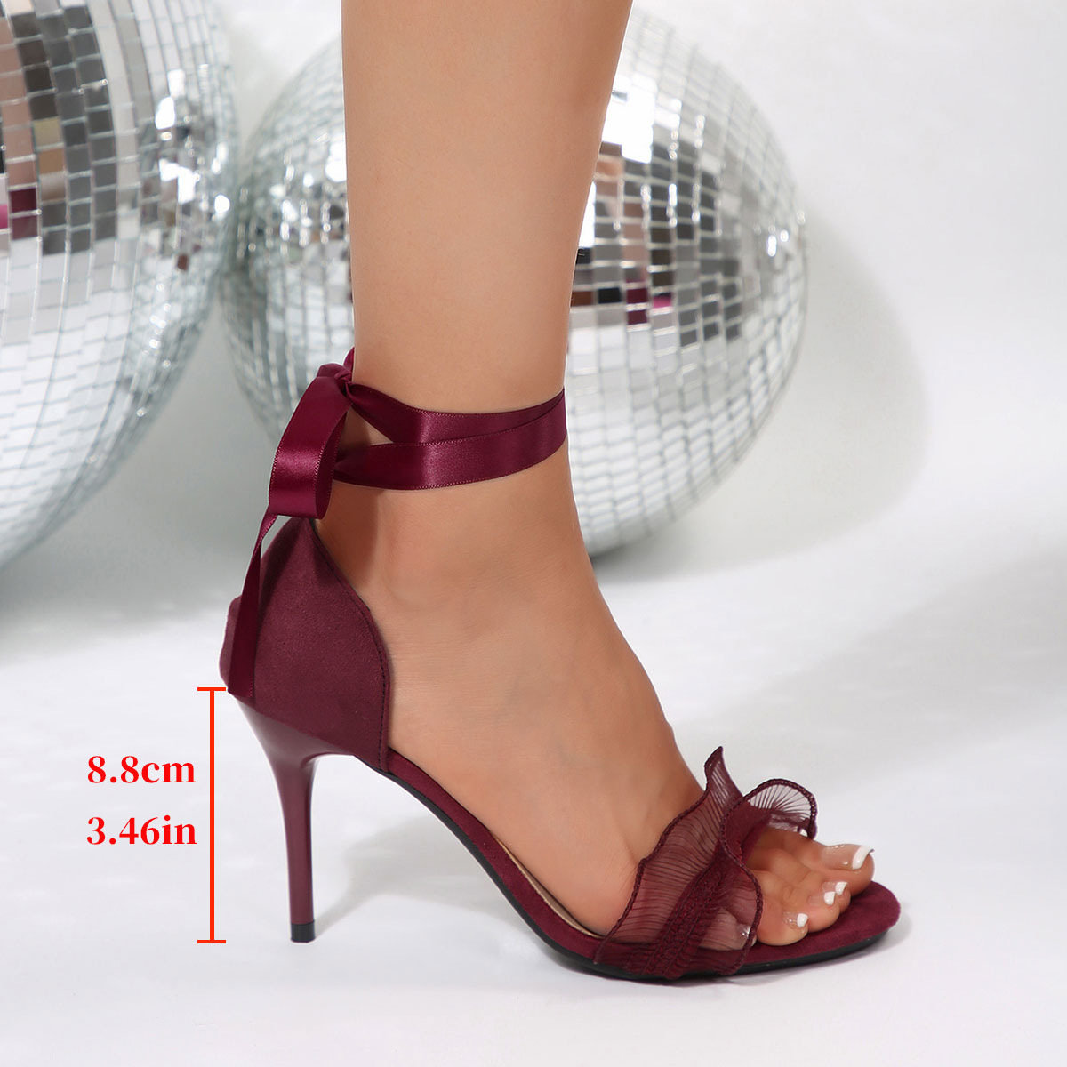 Dantel Dekoratif Siyah Yüksek  - Ankle Strap Heels incelemesi ve fiyatı